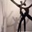 Agnes Keil, Schattenspiel  der Bronzeskulptur im Cuvillieshaus M&uumlnchen, 125 cm, 2011